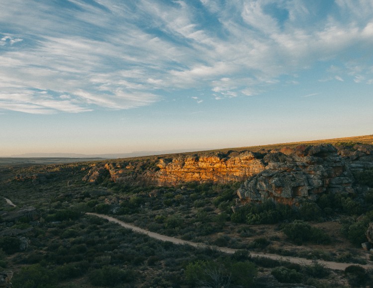 Aerial view of the Klipopmekaar organic rooibos farm in the Cederberg Mountains